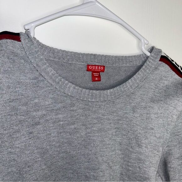 Guess | Gray long sleeve sweater with logo stripe | medium - Picture 6 of 10